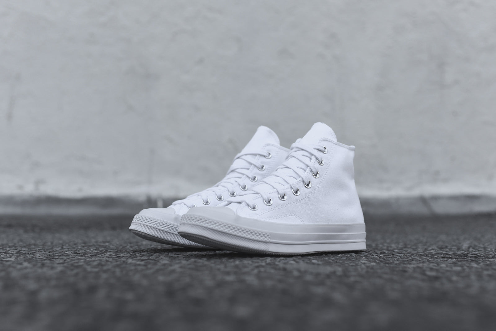 converse monochrome white high top