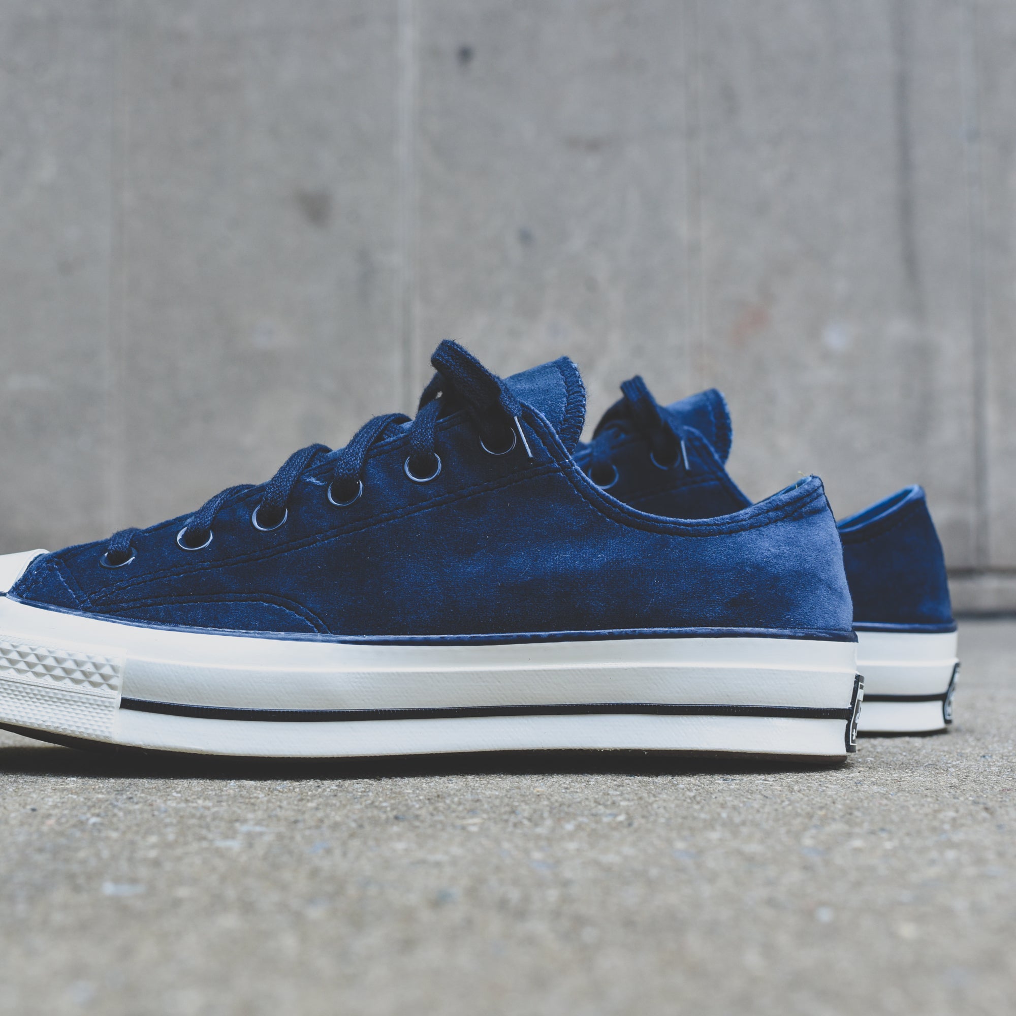 converse navy velvet