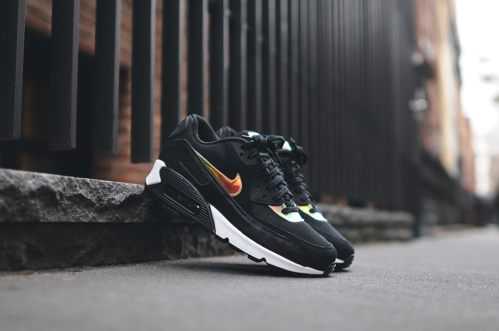 nike air max black with gold swoosh