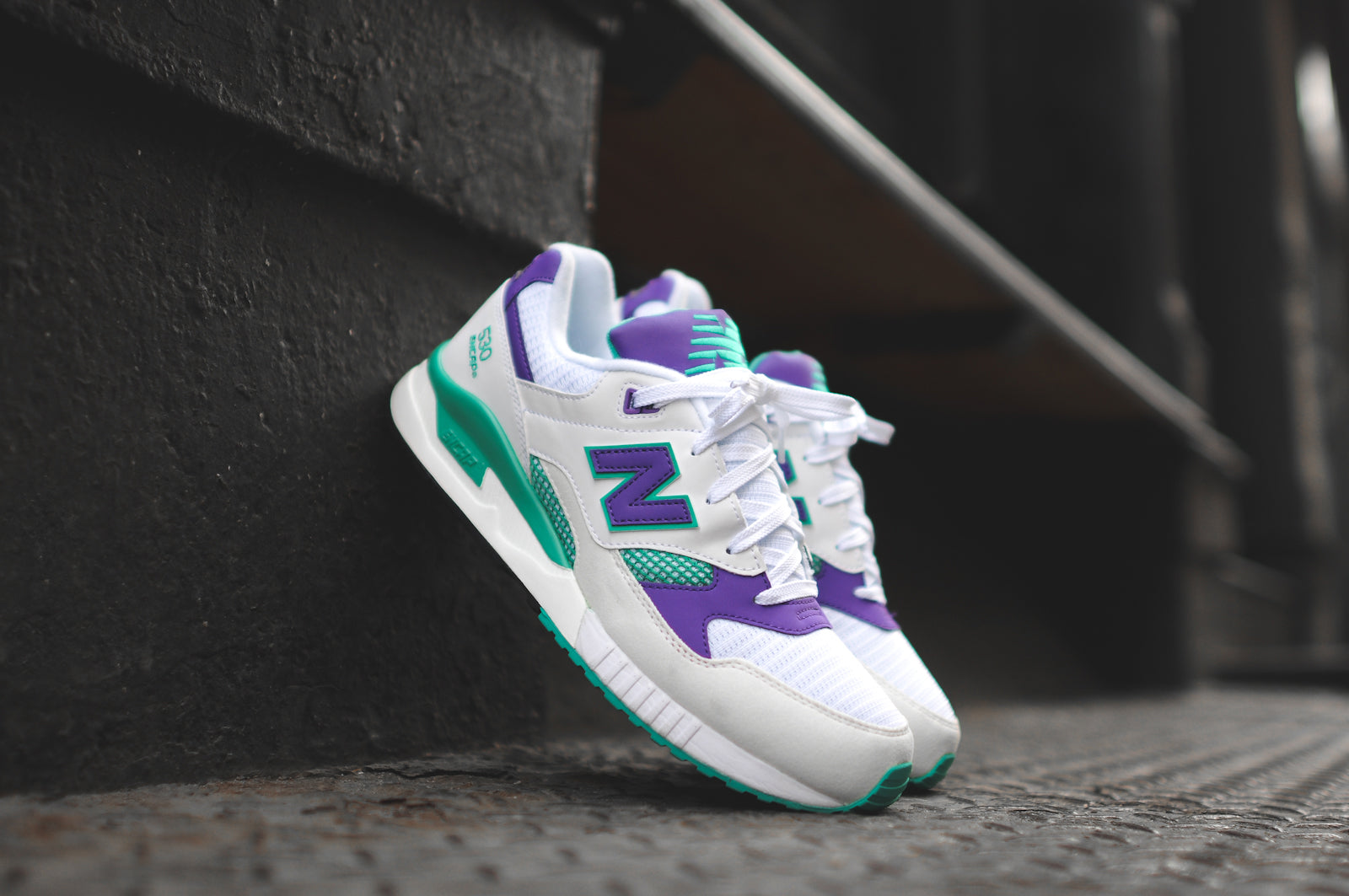 purple and teal new balance