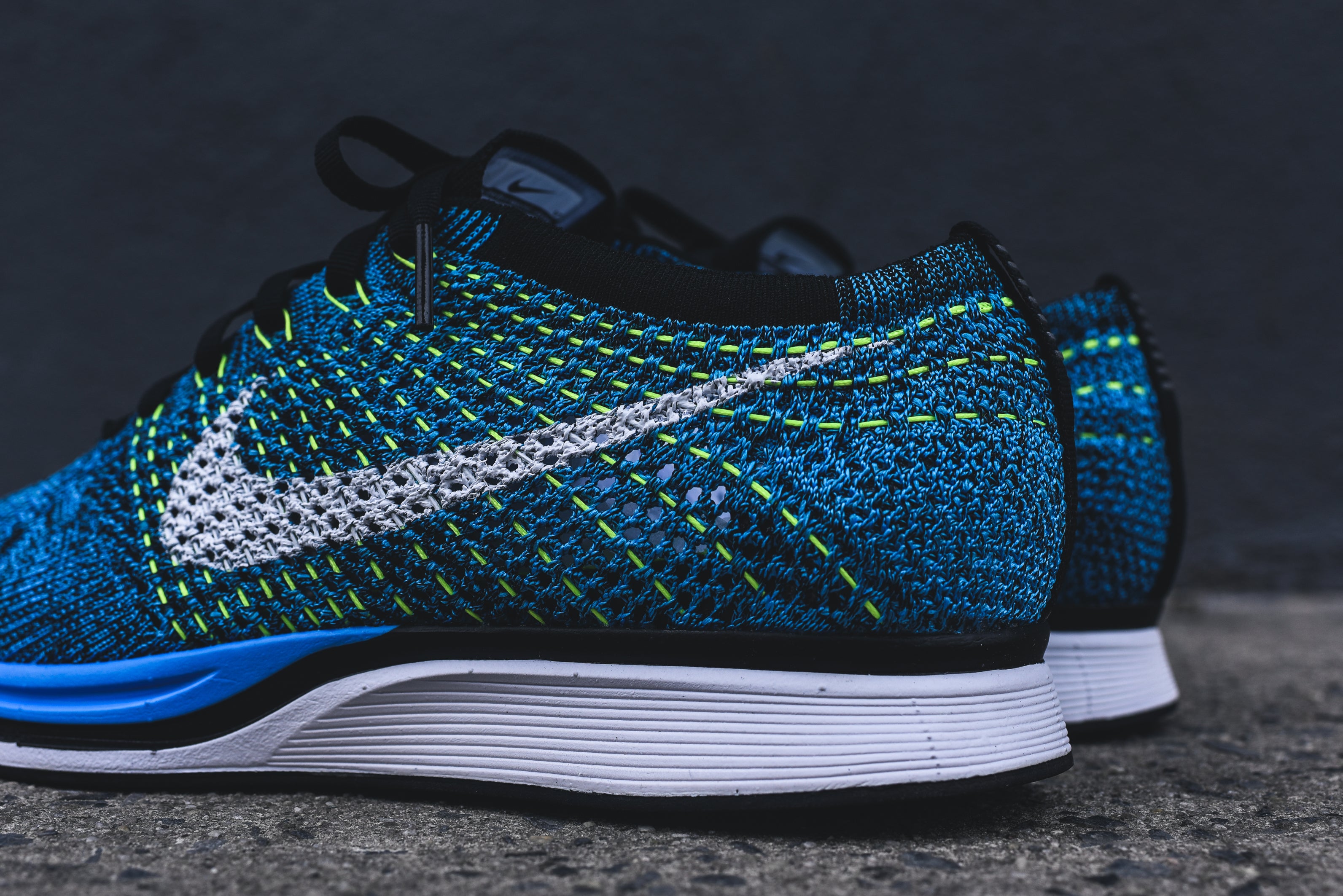 nike flyknit racer blue