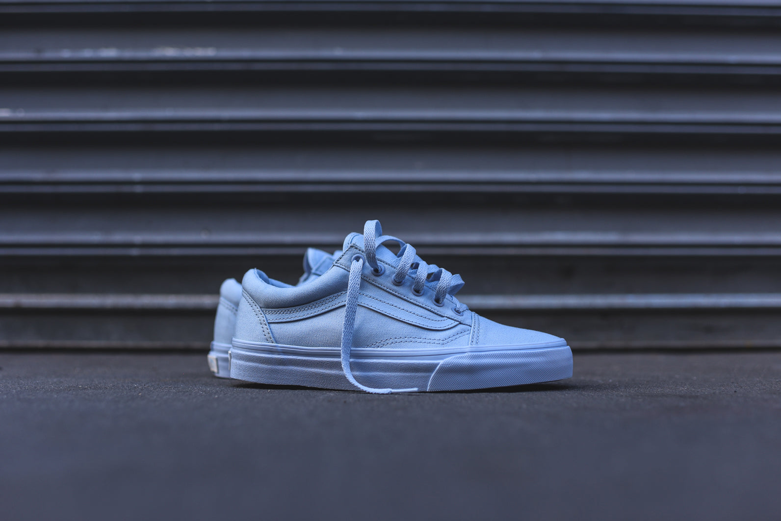 blue monochrome vans