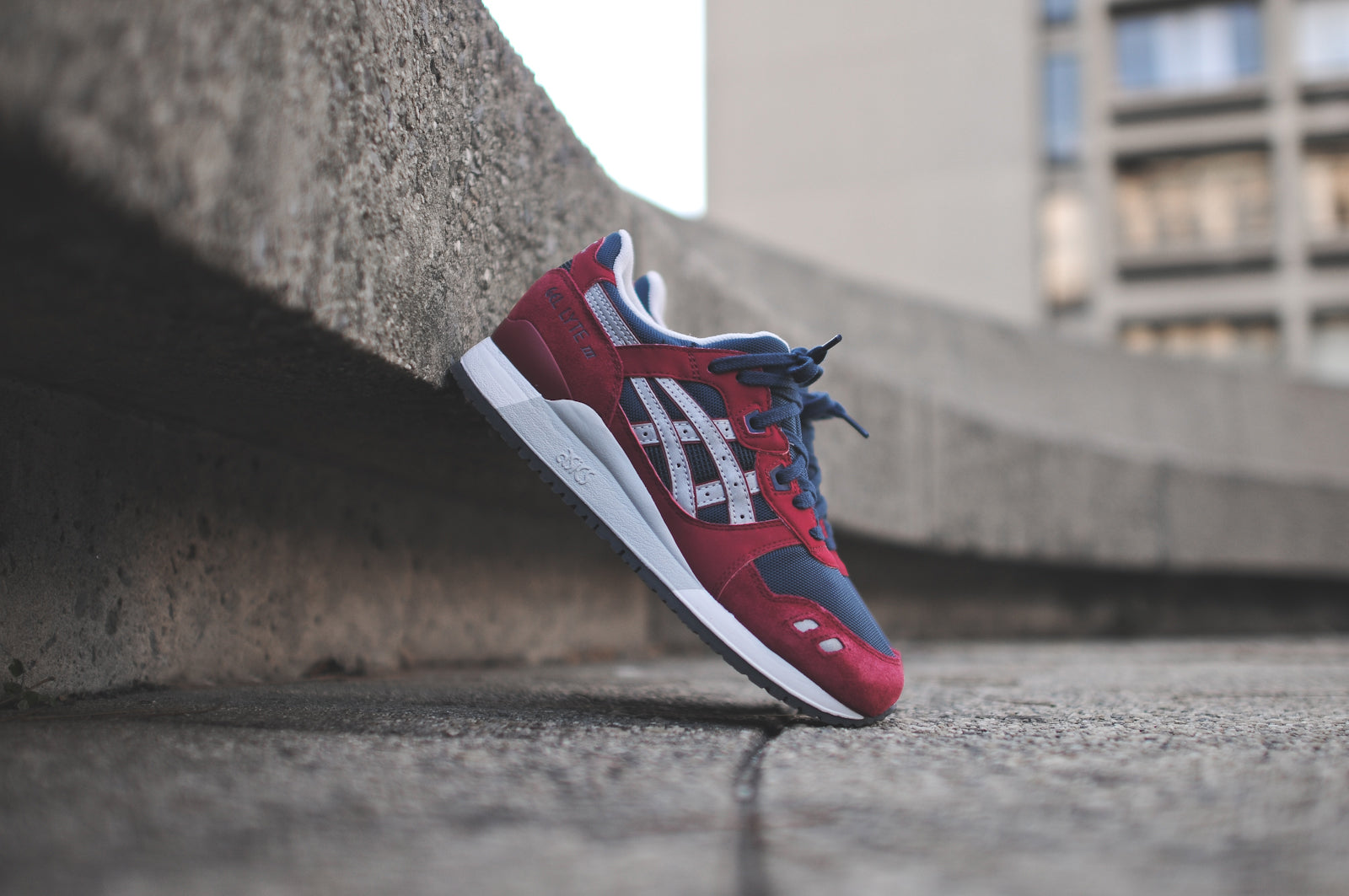 asics gel lyte iii red and grey