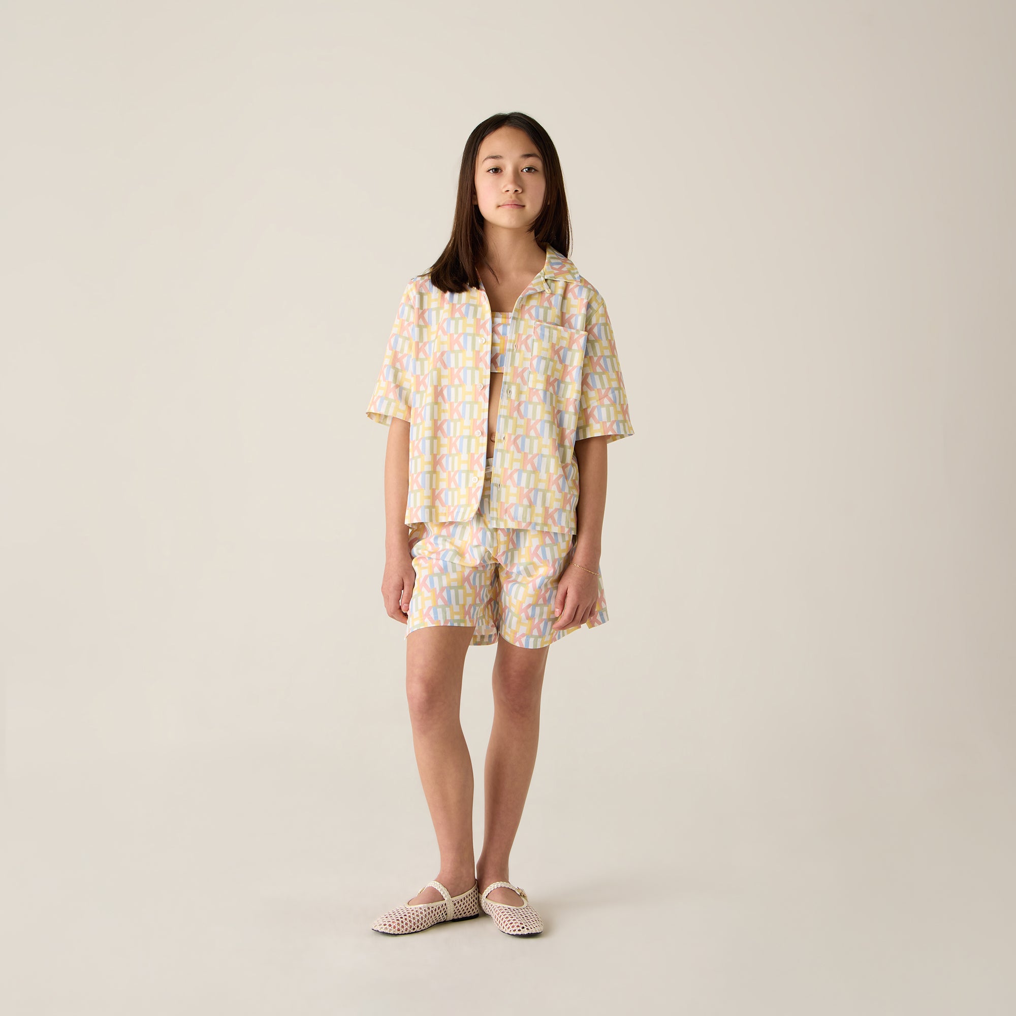 Kith Kids Monogram Kai Swim Trunk   Silk