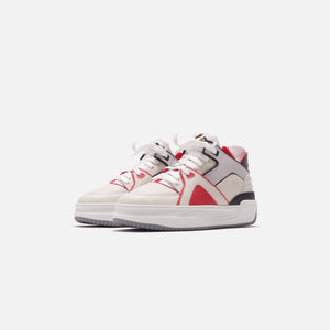 Just Don JD2 Tennis Courtside Mid - Off White / Fuchsia / Black 2