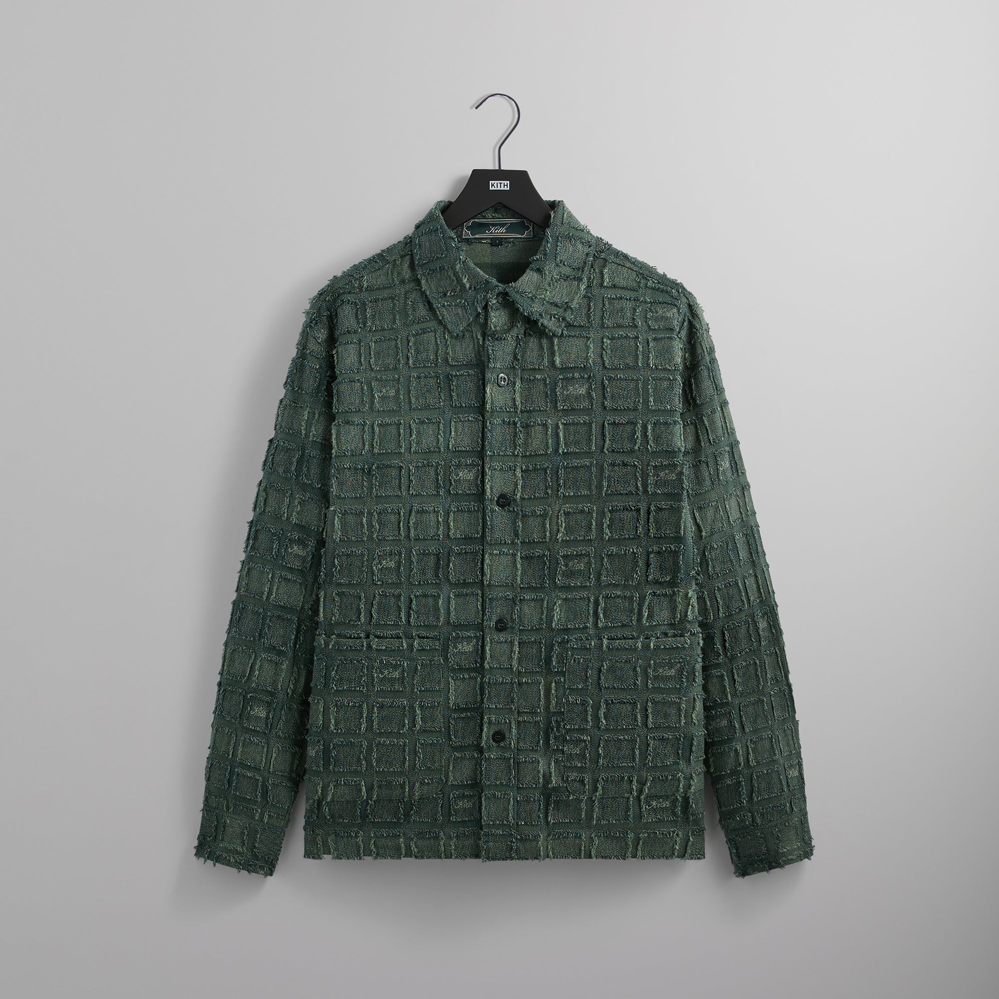 Louis Vuitton Printed Cotton Fil Coupe Overshirt Green. Size M0