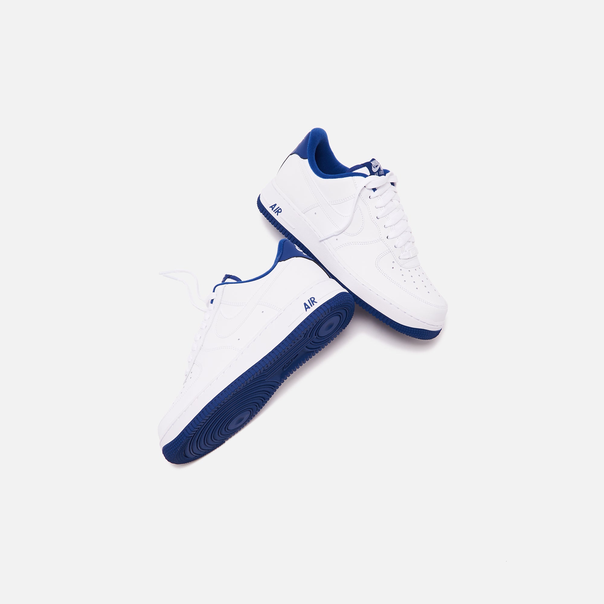 white deep royal blue air force 1