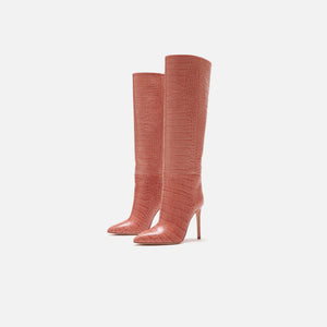 Paris Texas Embossed Croco Stiletto Boot - Blush Pink 1
