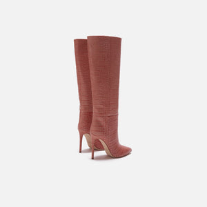 Paris Texas Embossed Croco Stiletto Boot - Blush Pink 2