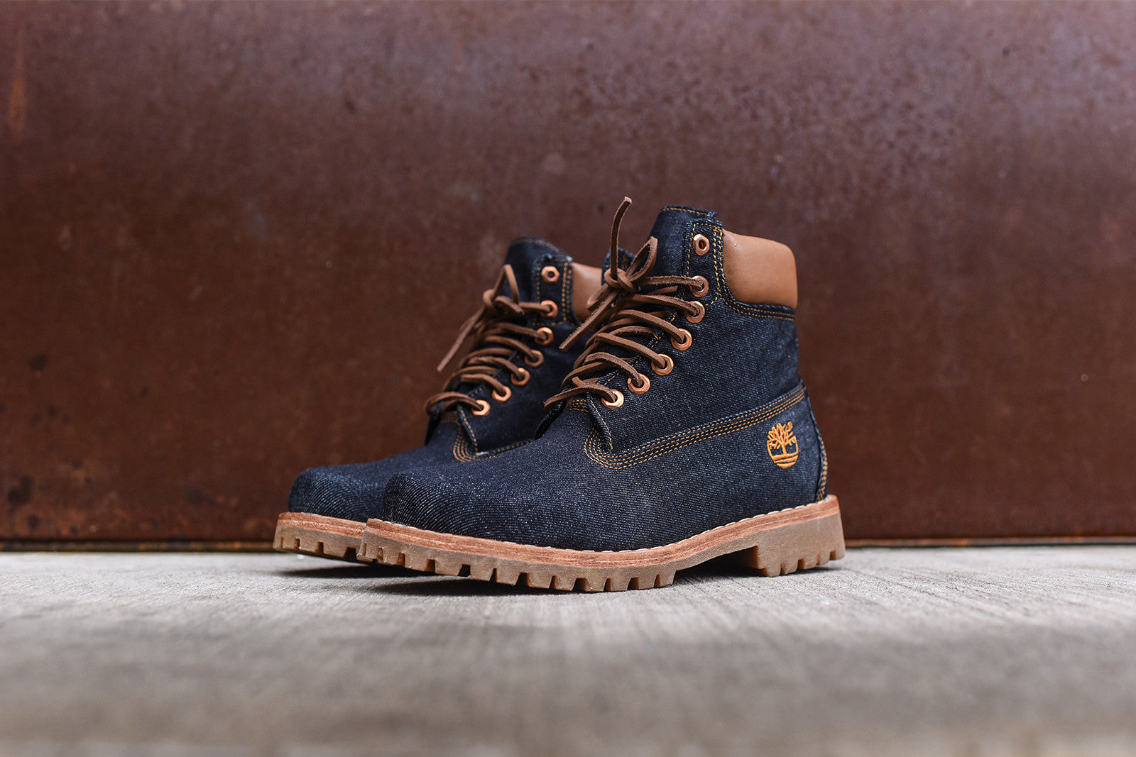 denim timberland boots