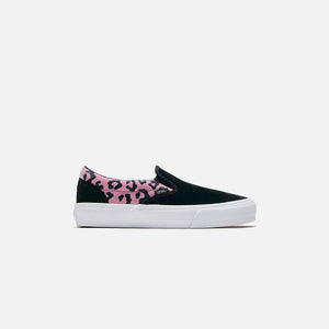 Vans Classic Slip-On VLT LX Velvet - Black / Pink 3