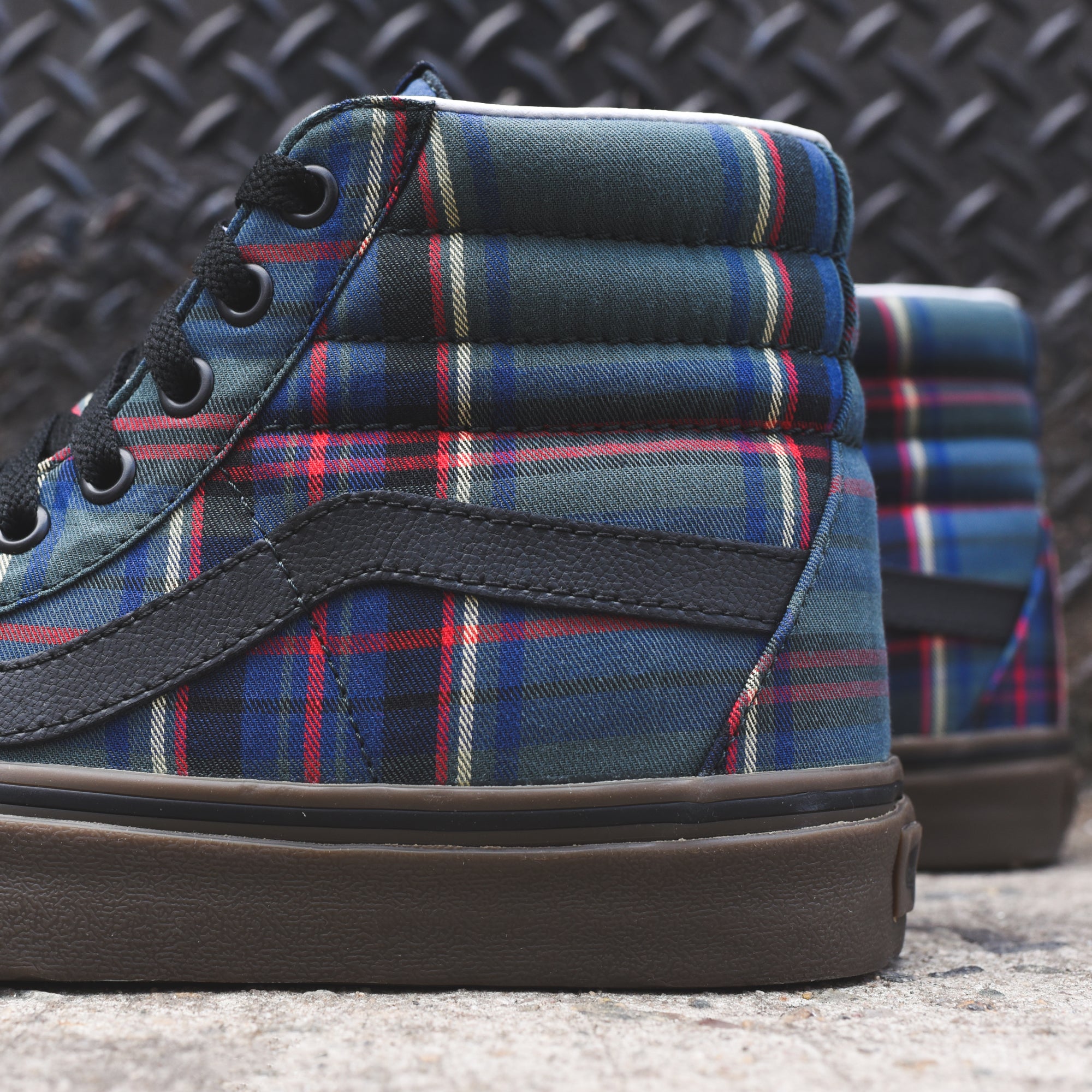 vans sk8 hi plaid