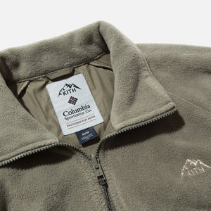 Kith x Columbia Sportswear Core Fleece Jacket - Stone Green