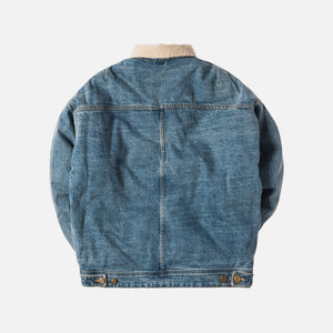 Fear of God Selvedge Denim Alpaca Trucker Jacket - Vintage Light Indigo