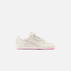 adidas originals continental 80 sneakers in off white and mint green
