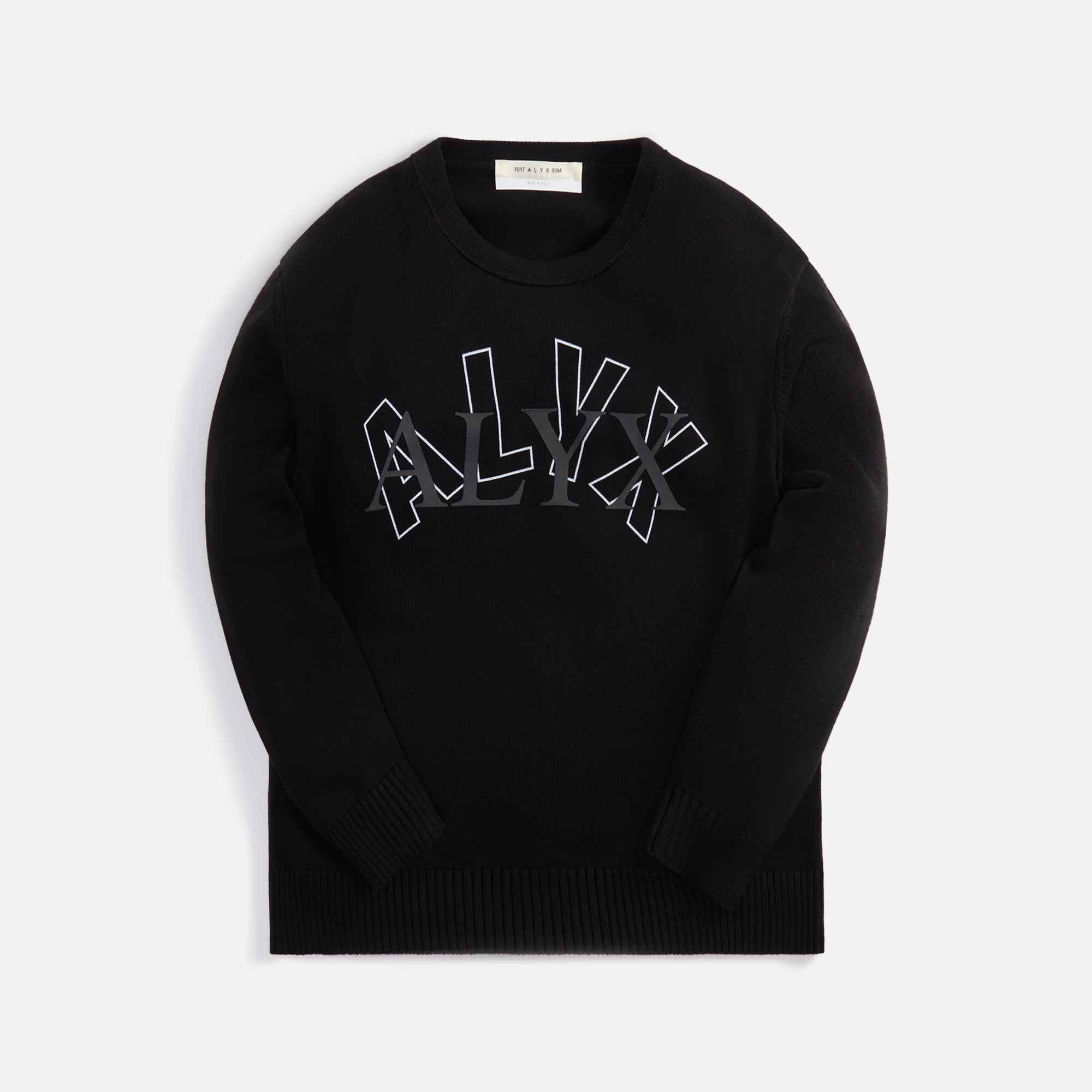 1017 Alyx 9SM Arch Logo Crewneck Sweater - Black – Kith