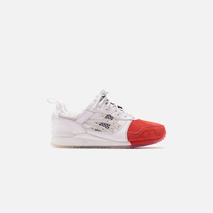 asics gel lyte iii white red