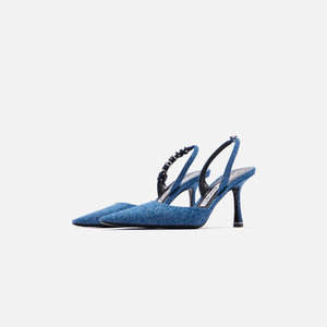 denim slingback shoes