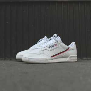 adidas continental 80 off white scarlet