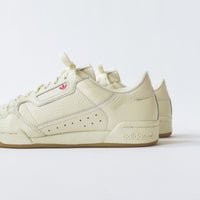adidas originals continental 8's trainers in off white with gum sole