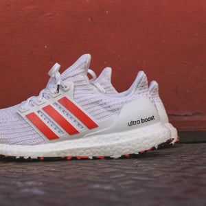 ultra boost white active red