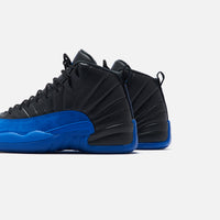 retro 12 jordans blue and black