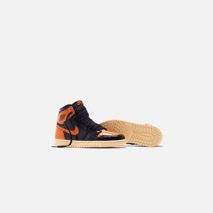 orange and black jordan 1 grade school