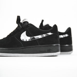 black and dark grey air force 1