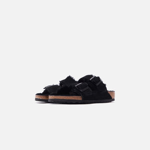 black shearling birkenstocks