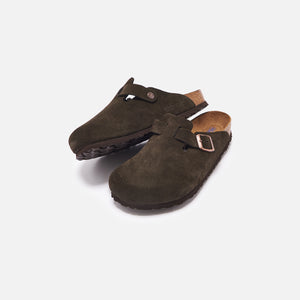 birkenstock boston mocha suede