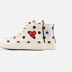 converse polka dot high top