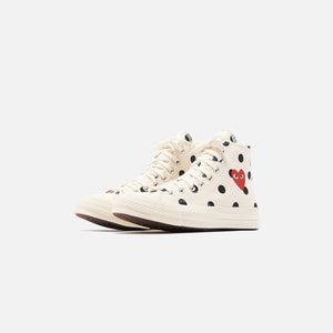 comme des garcons white high tops