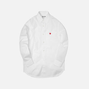 comme des garcons play white shirt
