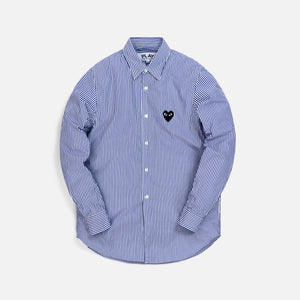 cdg blue striped shirt