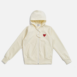 comme des garcons hoodie ivory