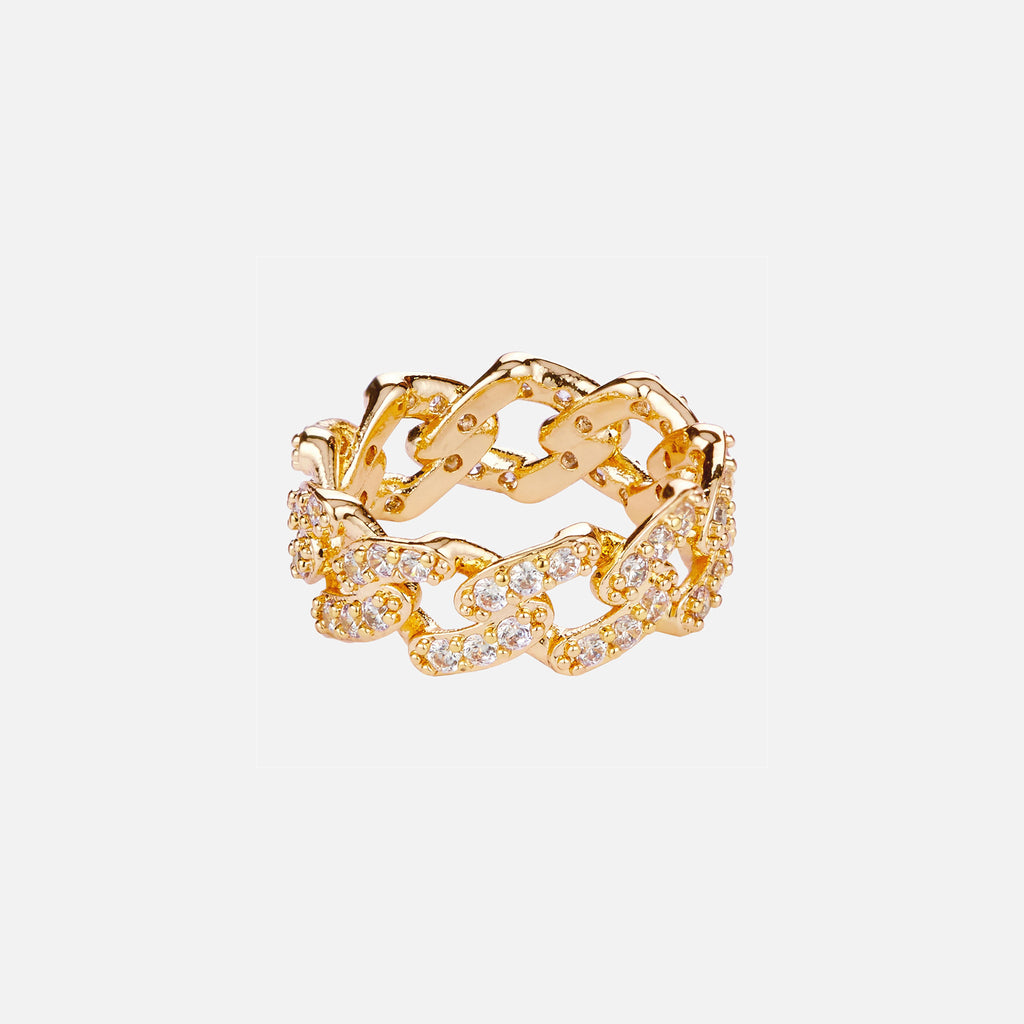 Crystal Haze Mexican Chain Ring Clear - Gold#N# #N# #N# #N# – Kith