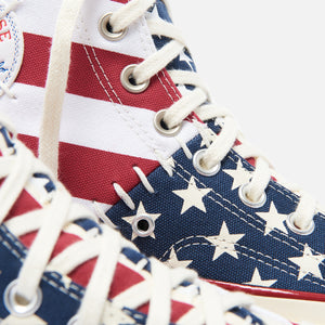 red white and blue converse