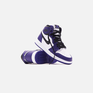 air jordan 1 retro high og court purple grade school