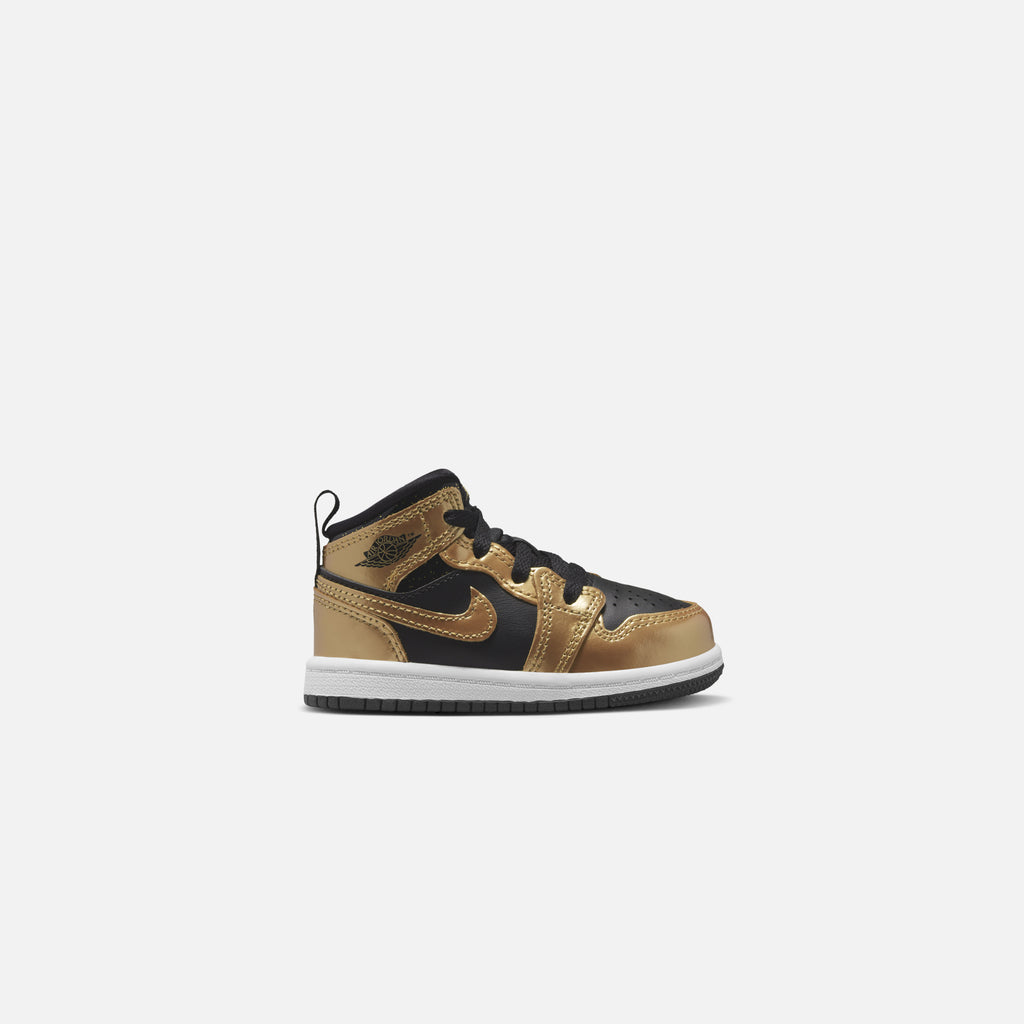 Nike Air Jordan Toddler 1 Mid SE - Black / Metallic Gold / White – Kith