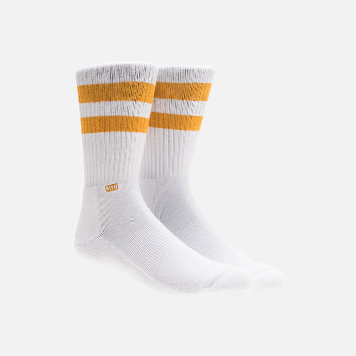 Kith x Stance Fall '18 Crew Sock - White / Gold