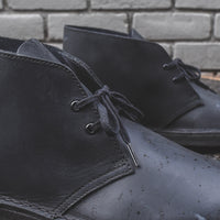 clarks desert boot black smooth leather