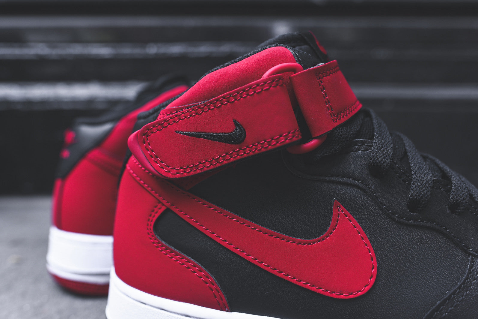 Nike Air Force 1 Mid '07 - Black / White / Gym Red | Kith NYC