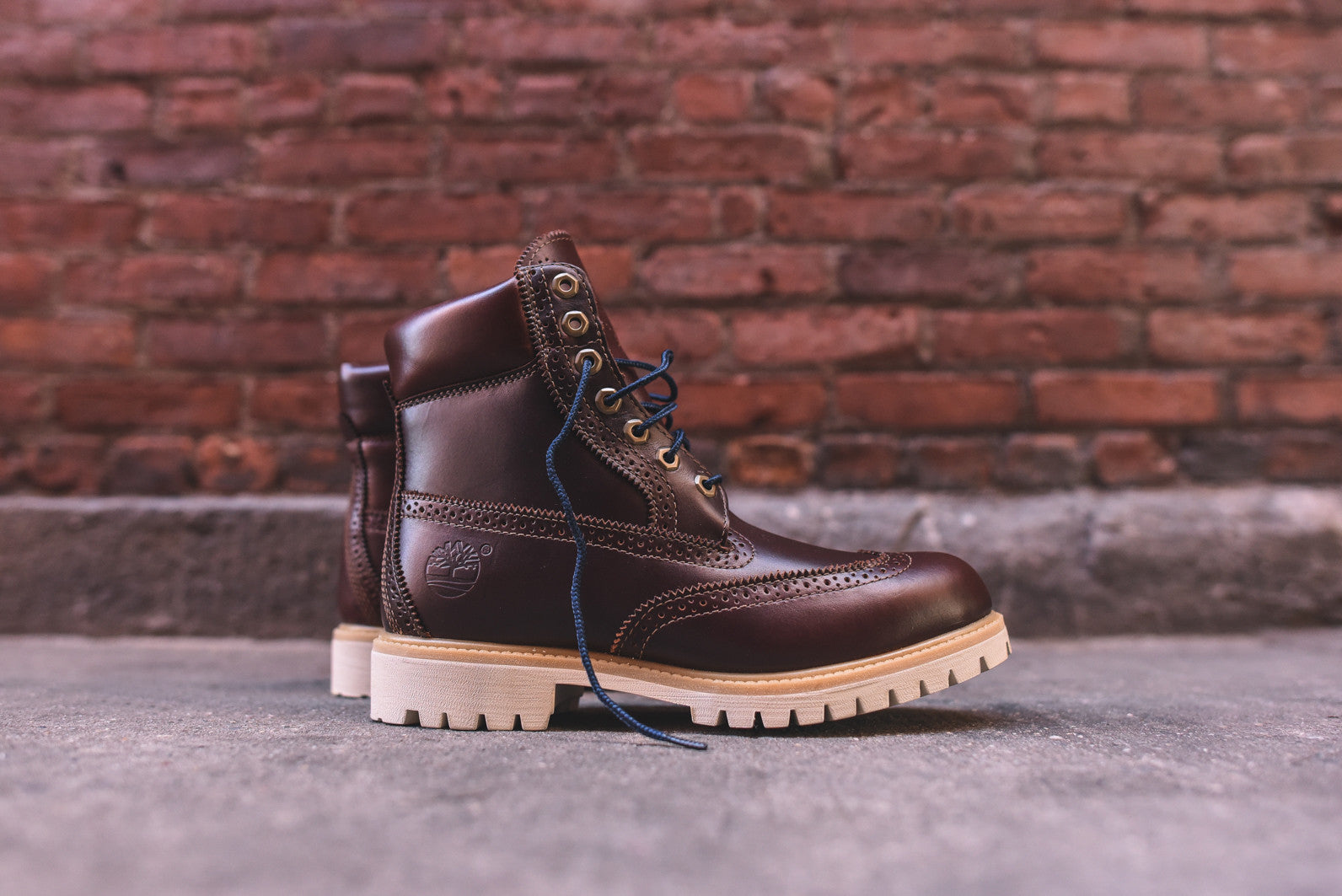 timberland brogue boots chestnut