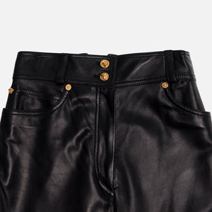 versace leather trousers