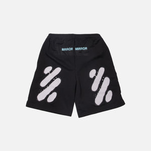 Off-White Diagonal Spray Mesh Shorts - Black – Kith