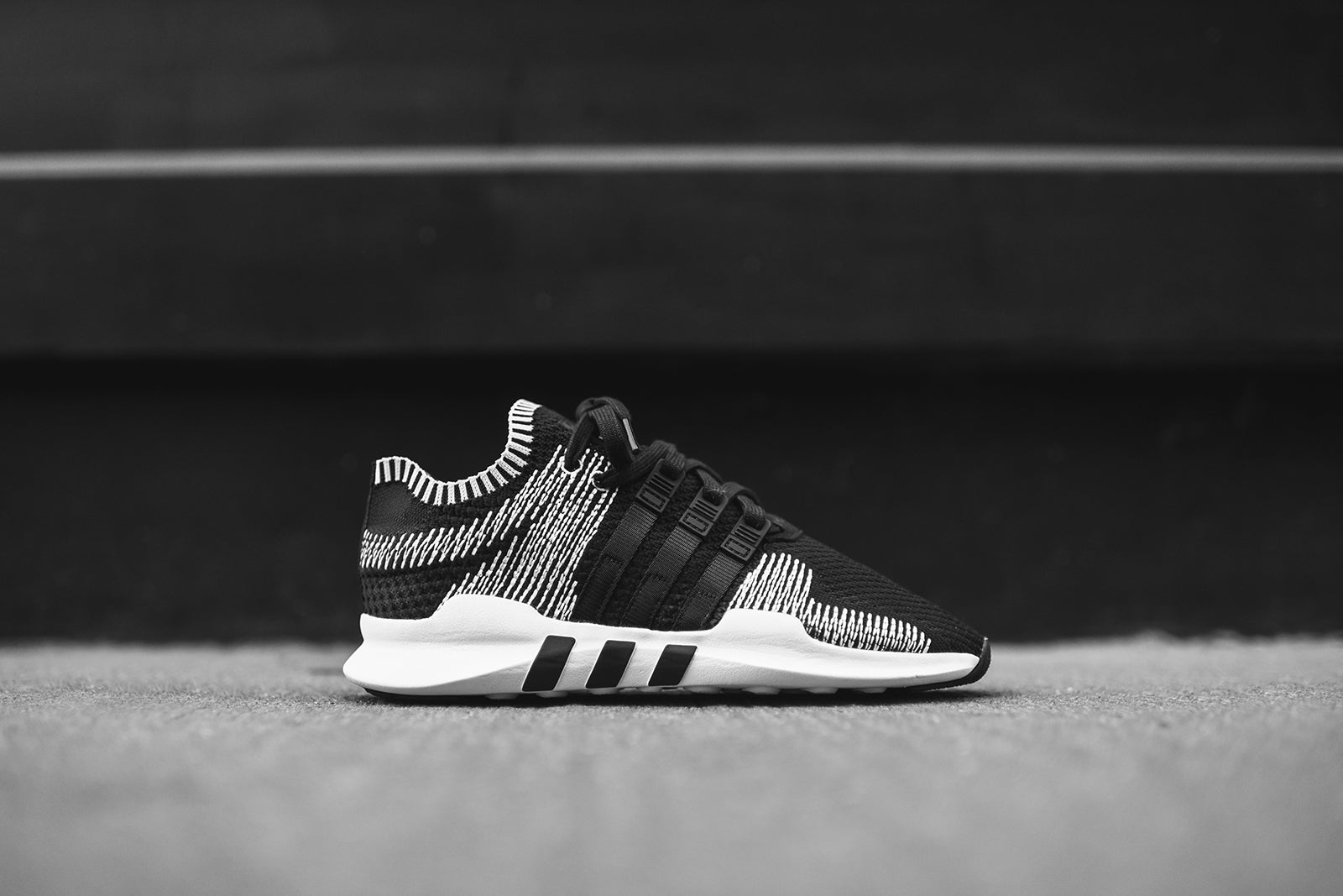 eqt support adv black white