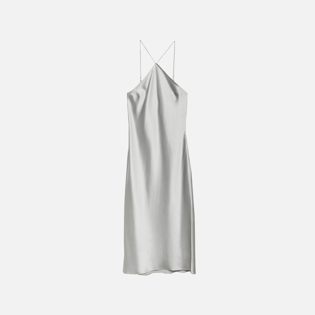 Fleur du Mal Halter Neck Slip Dress - Platinum – Kith