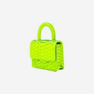 Gelareh Mizrahi Mico Mini Python Top Handle Bag - Neon Green – Kith