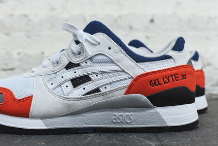 asics gel lyte iii white orange