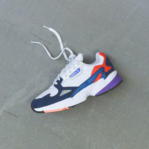 adidas falcon trainers crystal white easy orange